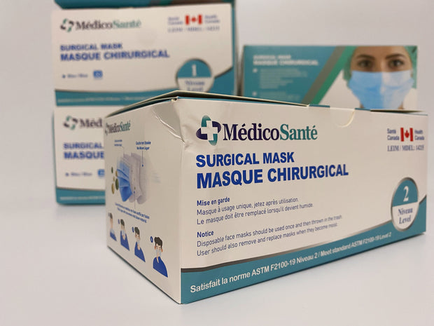 Boîtes endommagées, BIEN SCELLÉ, 7 boîtes pour $34.99, Masque Médical ASTM Niveau 1