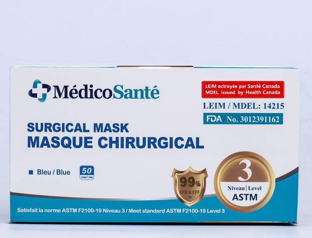 Masque Médical ASTM NIVEAU 3 - Bleu