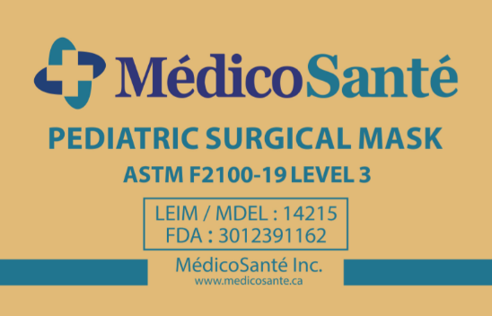Masque Médical Pédiatrique ASTM NIVEAU 3